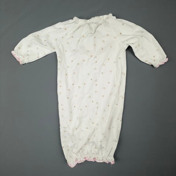 Mud Pie Baby Gown 0-3 Months Rainbow Applique Star Print Cotton Sleeper - Picture 2 of 7